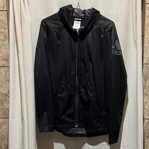 Adidas Women's Black Windbreaker Jacket